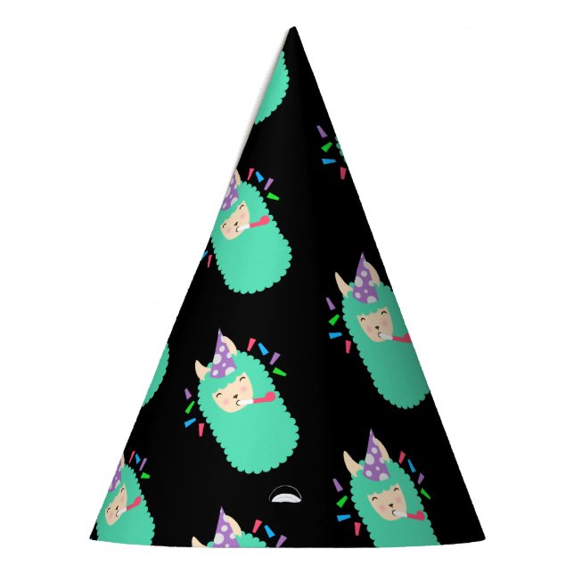 Fun Party Emoji Llama Party Hat (Left)