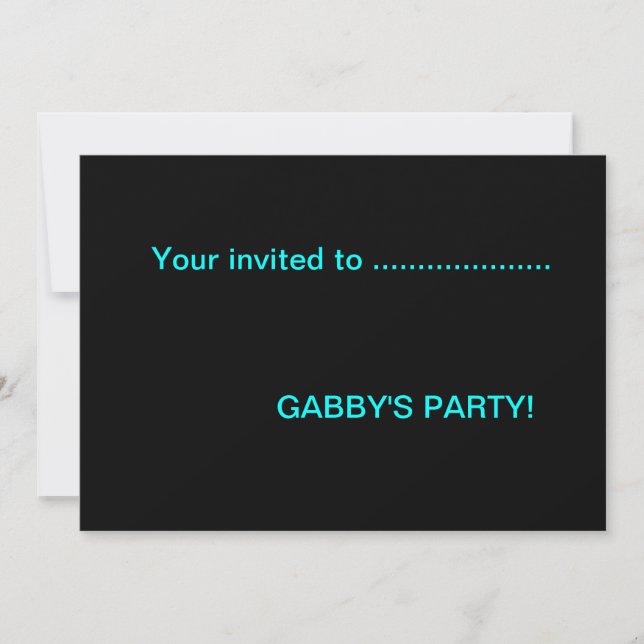 fun party invitation (Front)