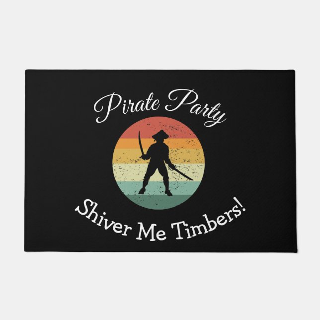 fun Party Pirate Doormat (Front)
