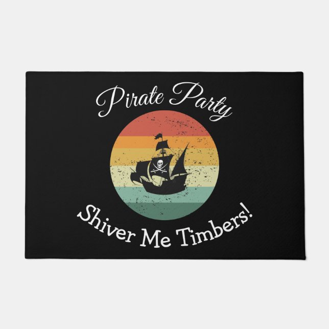  fun Party Pirate Ship Doormat (Front)