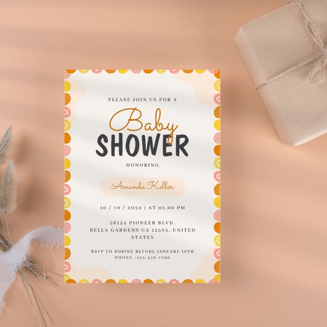 Fun Pastel Baby Shower Invitation (Creator Uploaded)