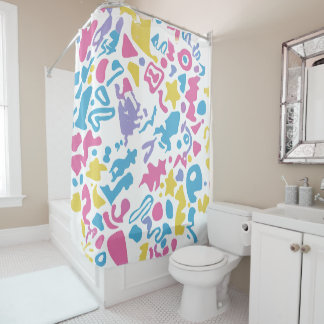 Fun pastel colourful vibrant shapes