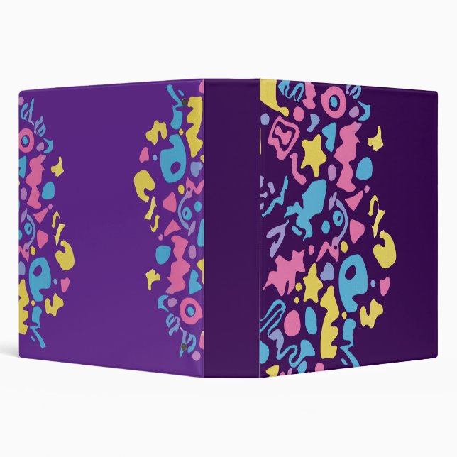 Fun pastel colourful vibrant shapes  binder (Background)