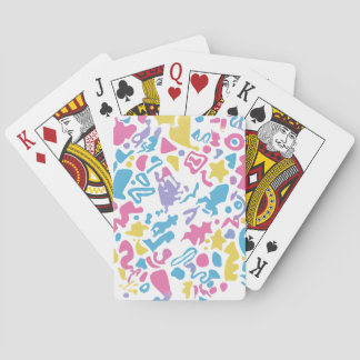 Fun pastel colourful vibrant shapes  playing cards