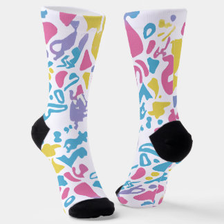 Fun pastel colourful vibrant shapes  socks