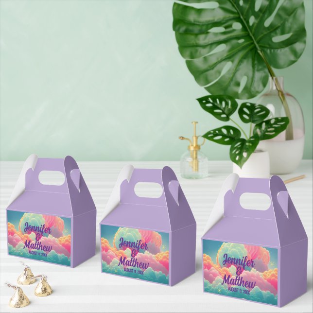 Fun Pastel Cotton Candy Clouds Favor Box (Multiple)
