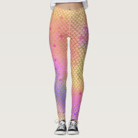 Fun Pastel Pink and Orange Mermaid Scales Pattern