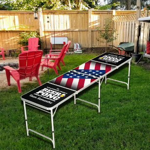 Fun Patriotic Custom Champion Beer Pong Table
