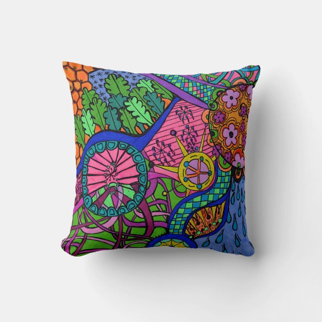 Fun patterns! everyday cool pillow (Front)