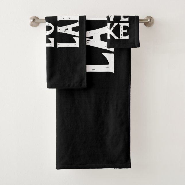 fun PEACE - LOVE - LAKE | Bath Towel Set (Insitu)