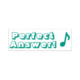 Fun "Perfect Answer!" Instructor Rubber Stamp