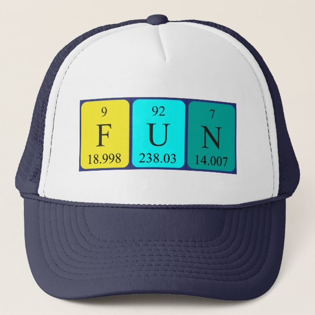 Fun periodic table word hat (Front)