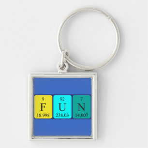 Fun periodic table word keyring