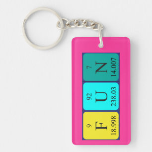 Fun periodic table word keyring