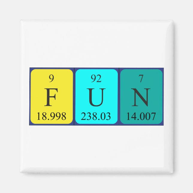 Fun periodic table word magnet (Front)