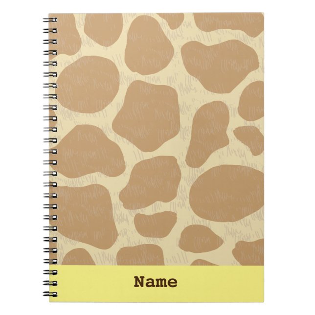 Fun Personalised Giraffe Notebook (Front)