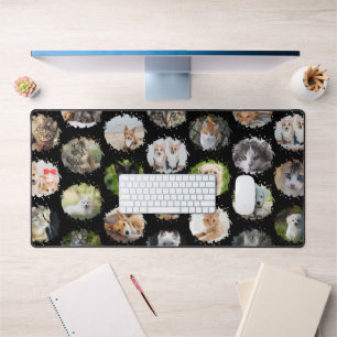 Fun Personalized 24 Photo Collage Desk Mat