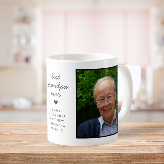 Fun Personalized Best Grandpa Ever Photo Coffee Mug (Fun Personalized Best Grandpa Ever Photo Coffee Mug)