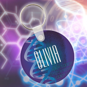 Fun Personalized DNA Fingerprint Medical Science  Keychain