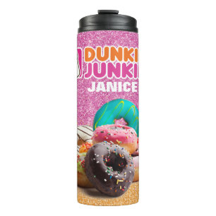 Fun Personalized Doughnut Junkie Thermal Tumbler