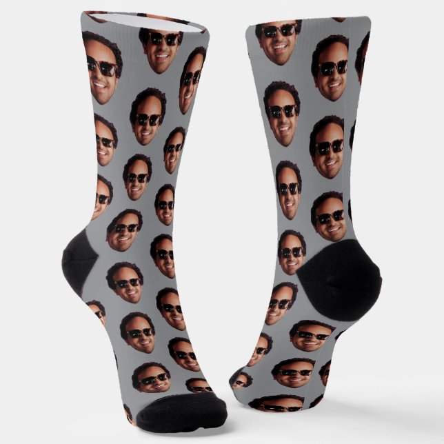 Fun Personalized Face Photo Socks (Angled)