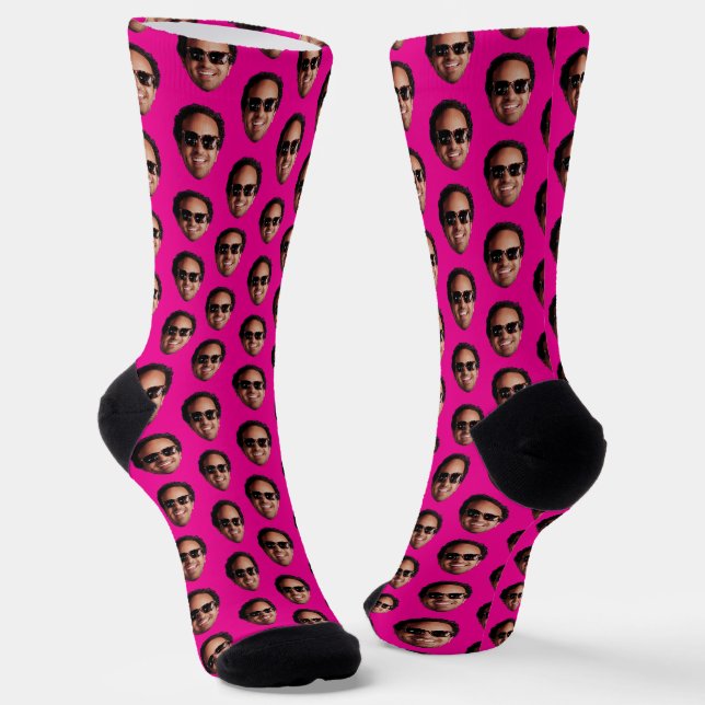 Fun Personalized Face Photo Socks (Angled)