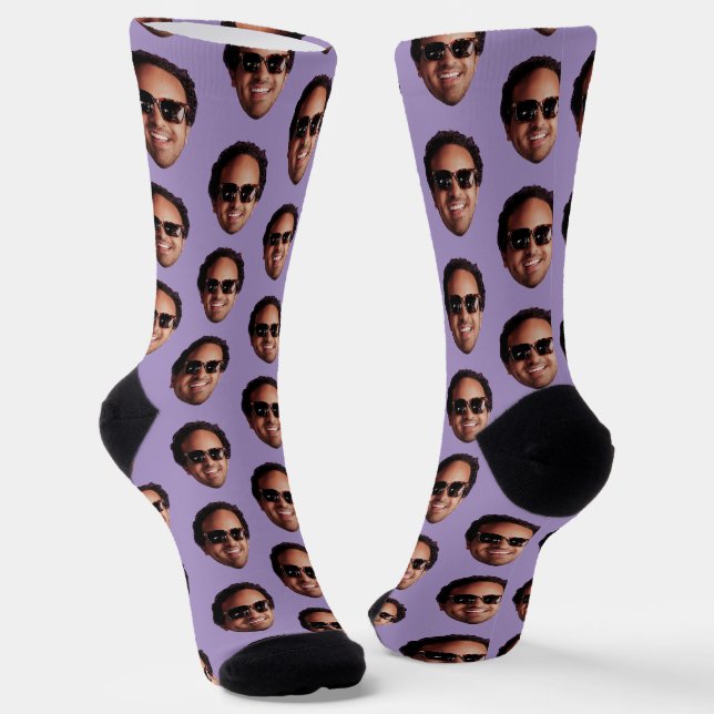 Fun Personalized Face Photo Socks (Angled)