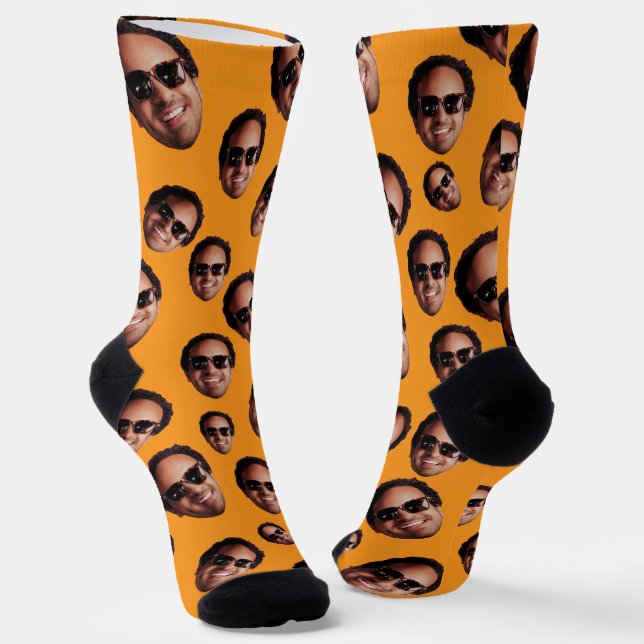 Fun Personalized Face Photo Socks (Angled)