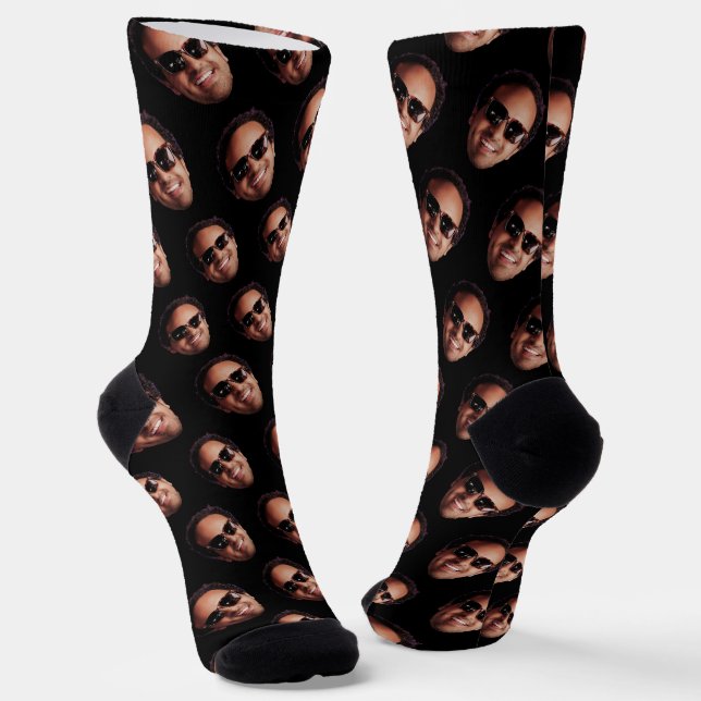 Fun Personalized Face Photo Socks (Angled)