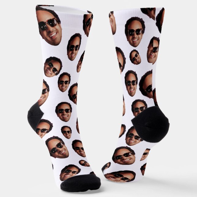 Fun Personalized Face Photo Socks (Angled)