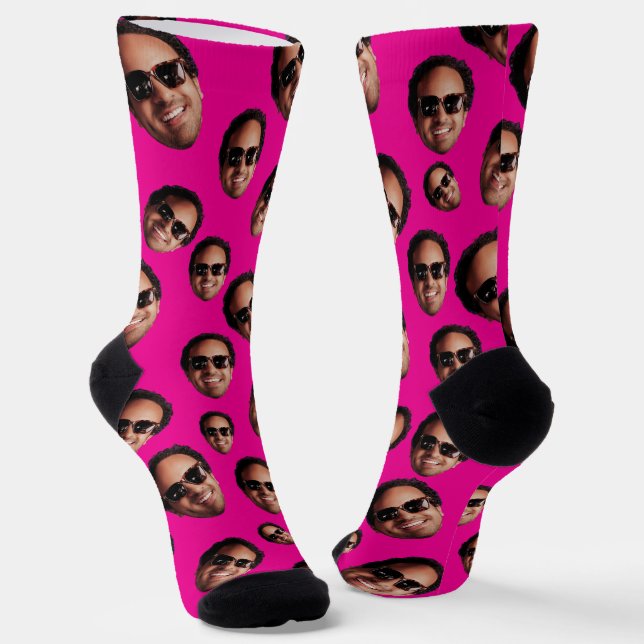 Fun Personalized Face Photo Socks (Angled)