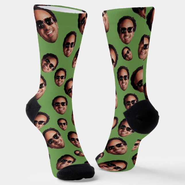 Fun Personalized Face Photo Socks (Angled)