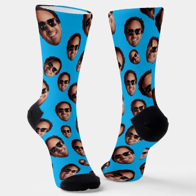 Fun Personalized Face Photo Socks (Angled)