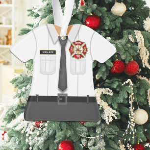 Fun Personalized Firefighter Officer Ornament