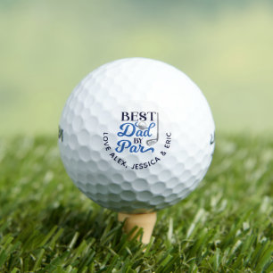 Fun Personalized Gift For Golf Dad Best Dad By Par Balls