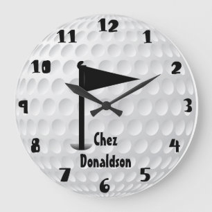 Fun Personalized Golf Large Clock