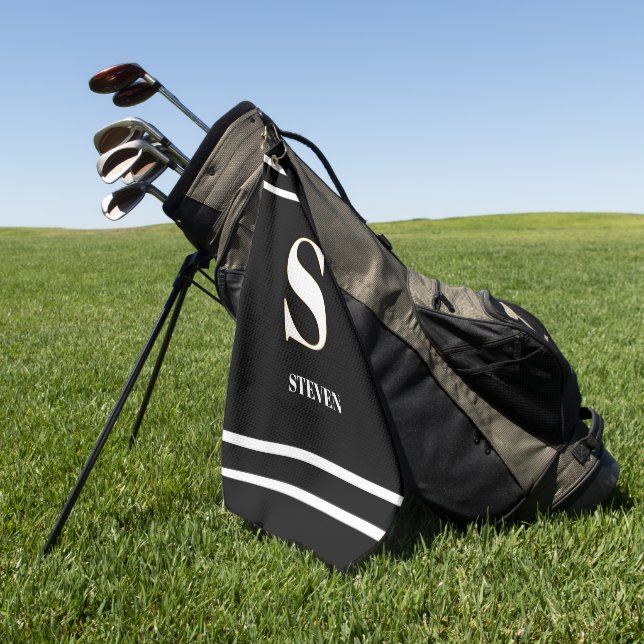 FUN! ⛳ Personalized Golf Towel – Custom Name (Green)