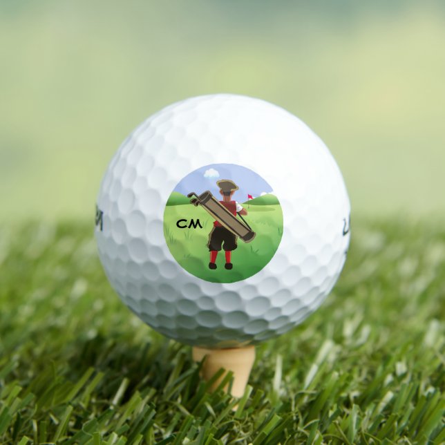 Fun Personalized Golfer on golf course Balls (Insitu Tee)