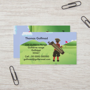Fun Personalized Golfer on golf course Business Card