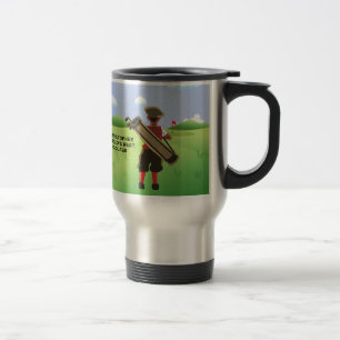 Fun Personalized Golfer on golf course Travel Mug