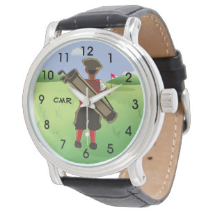 Fun Personalized Golfer on golf course Watch
