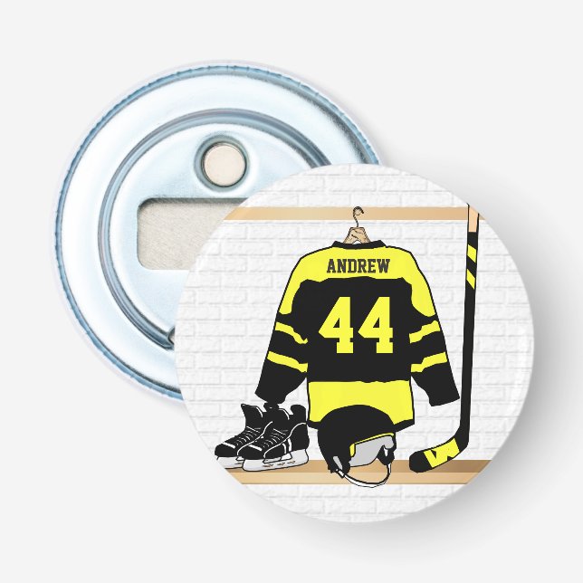 Fun personalized Ice hockey design Bottle Opener (Front)