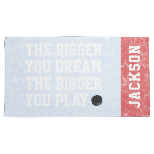 Fun Personalized Ice Hockey Inspirational Quote Pillowcase