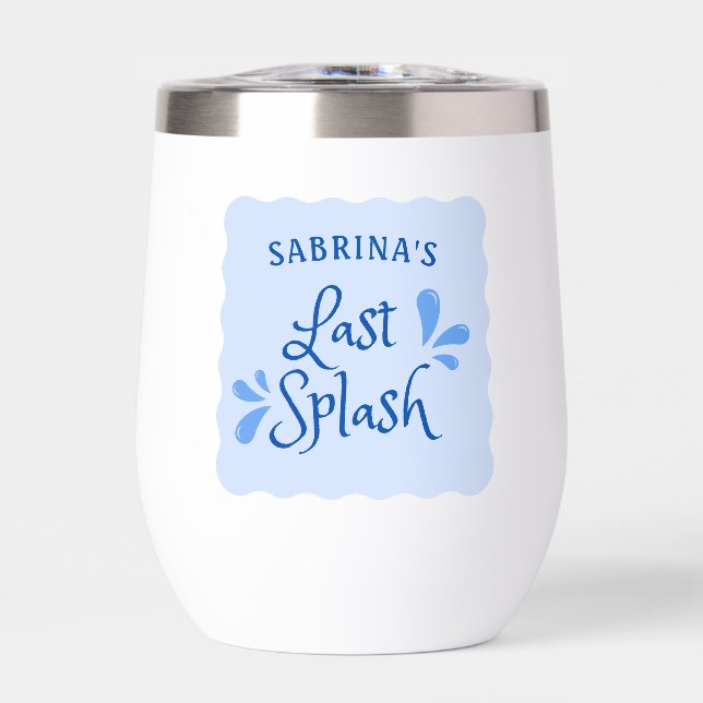 Fun Personalized "Last Splash" Bachelorette Party (Front)