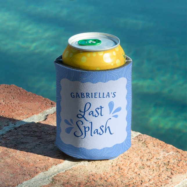 Fun Personalized "Last Splash" Bachelorette Party  Can Cooler (In Situ Pool)