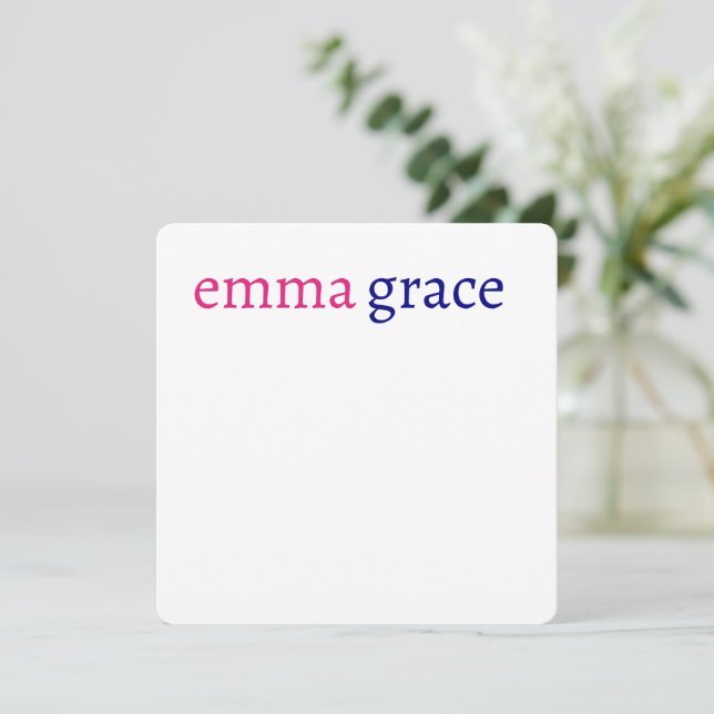 Fun Personalized Monogramed Stationery  Invitation (Standing Front)