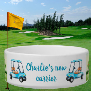 Fun Personalized Pet Golf Cart  Bowl