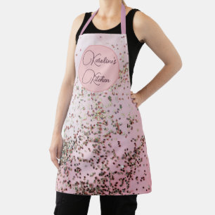 Fun Personalized Pink Confetti Apron