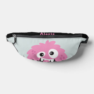 Fun Personalized Pink Monster Kid's Fanny Pack