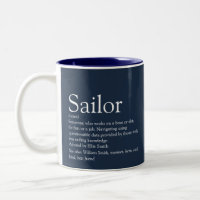Fun Personalized Sailor Definition Navy Blue 